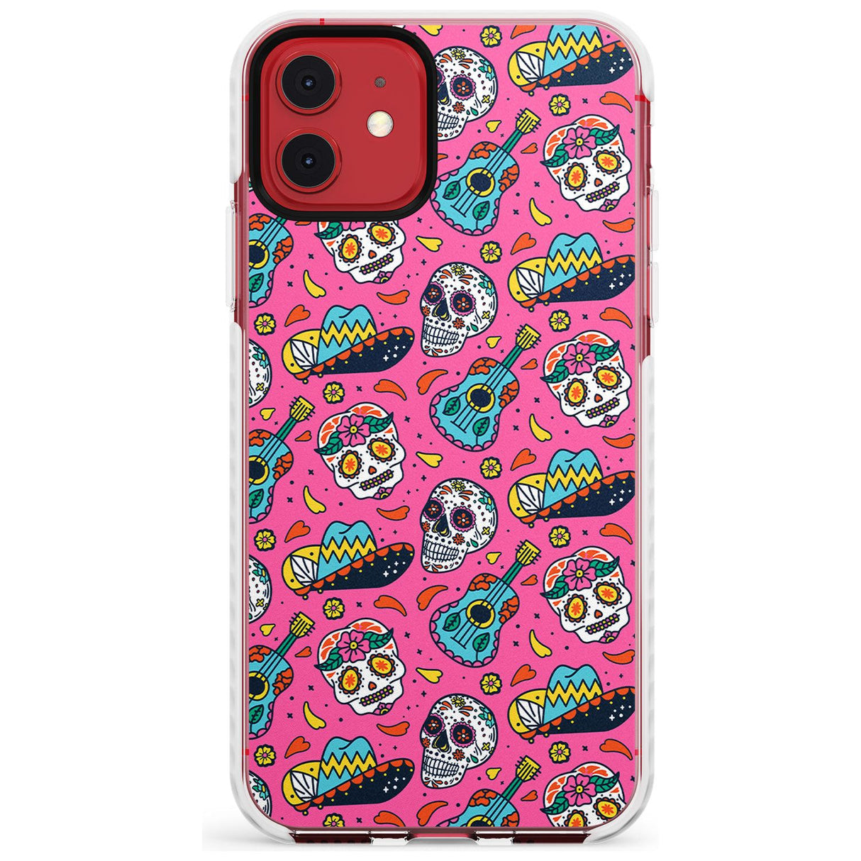 Pink Day of The Dead Pattern Impact Phone Case for iPhone 11