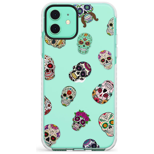 Mixed Sugar Skull Pattern Impact Phone Case for iPhone 11