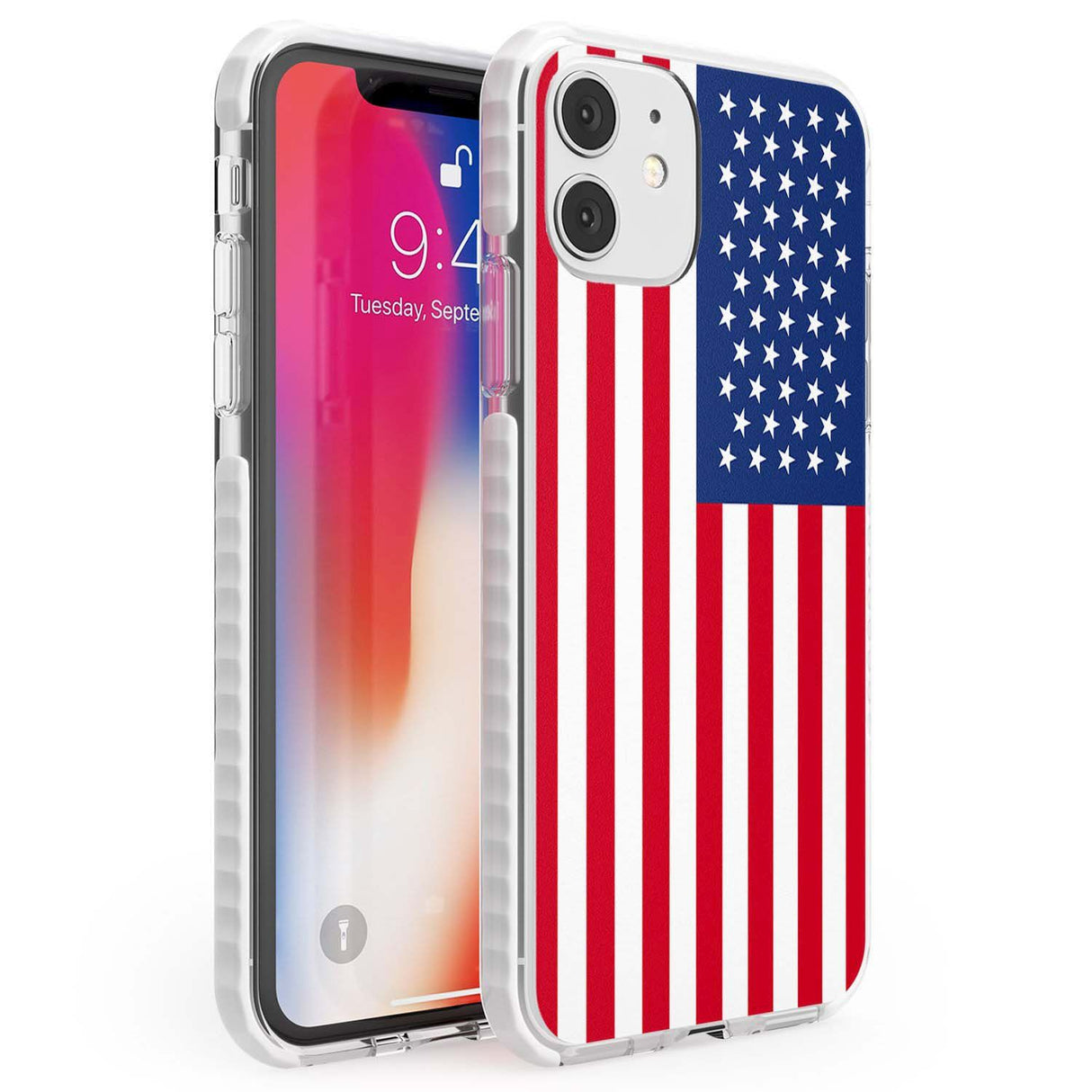 American Flag Phone Case iPhone 11 / Impact Case,iPhone 12 / Impact Case,iPhone 12 Mini / Impact Case Blanc Space