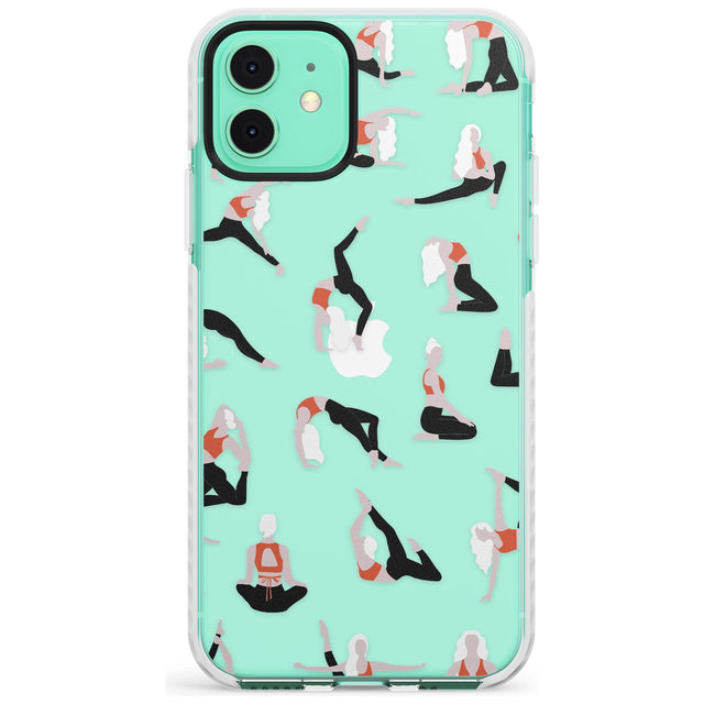 Yoga Poses Clear Slim TPU Phone Case for iPhone 11