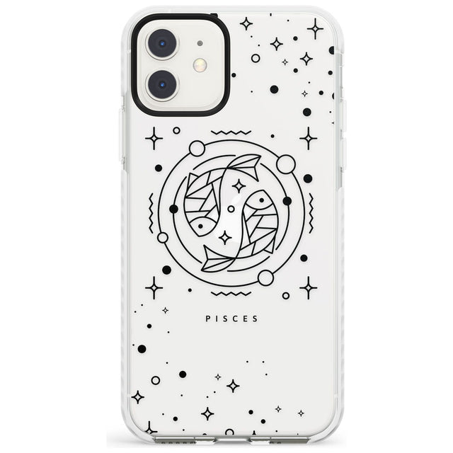 Pisces Emblem - Transparent Design Impact Phone Case for iPhone 11