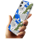 Blue & Grey Daisies Pattern iPhone Case   Phone Case - Case Warehouse