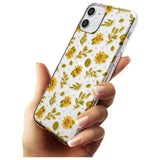 Sweet as Honey Patterns: Sunflowers (Clear) Slim TPU Phone Case for iPhone 11