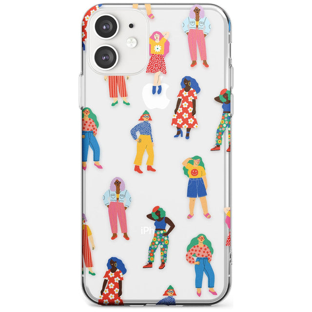 Girls Pattern Slim TPU Phone Case for iPhone 11