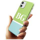 Colourblock: Green & Turquoise Slim TPU Phone Case for iPhone 11