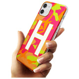 Bright Neon Camo Solid Monogram iPhone Case   Custom Phone Case - Case Warehouse