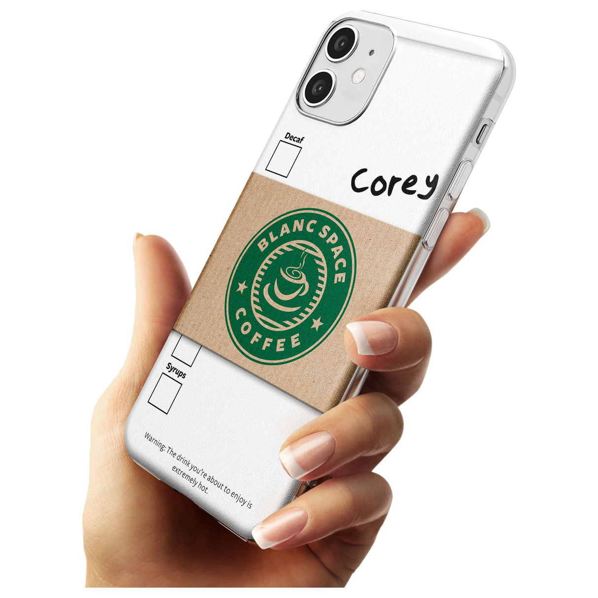 Personalised Coffee Cup Slim TPU Phone Case for iPhone 11