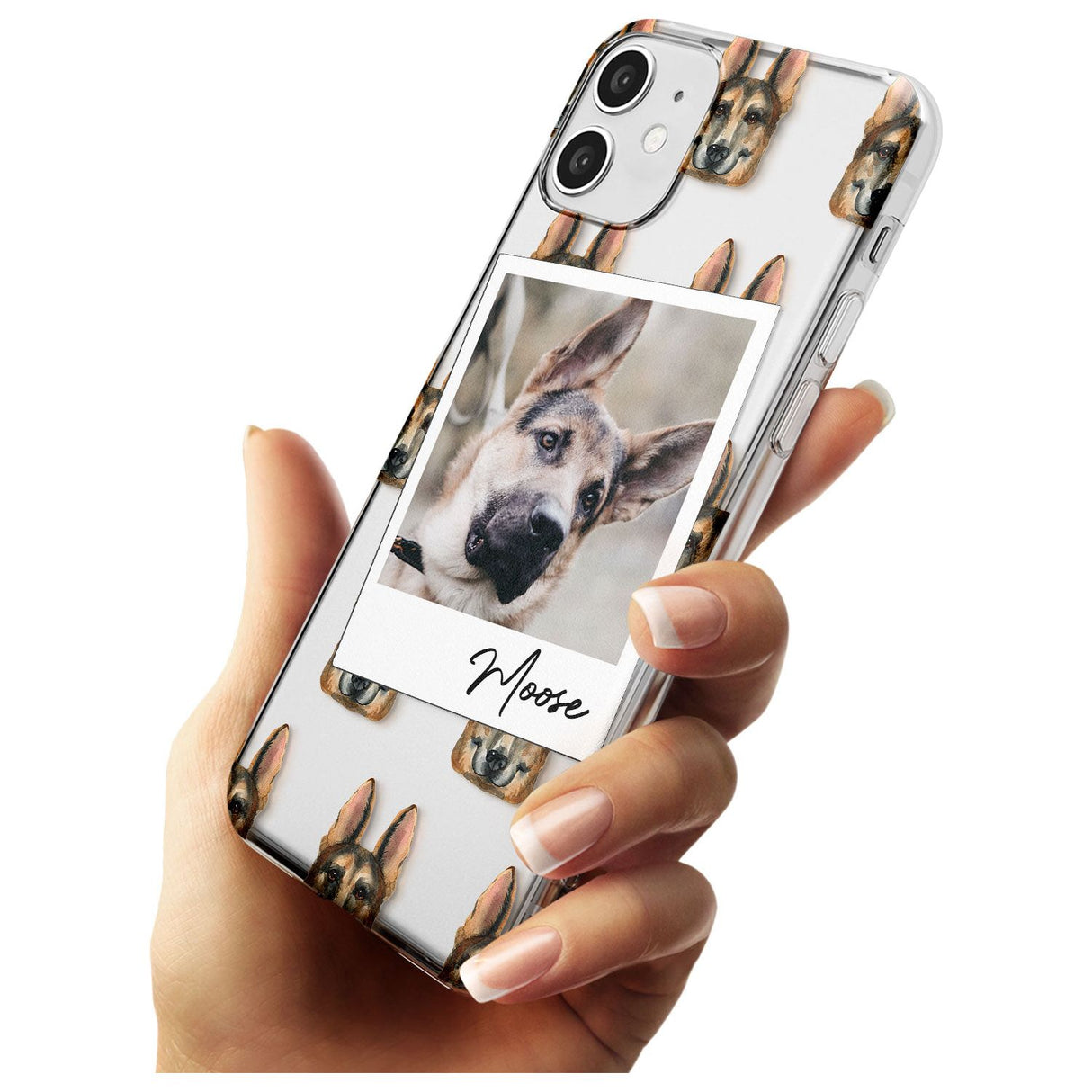 German Shepherd - Custom Dog Photo Black Impact Phone Case for iPhone 11