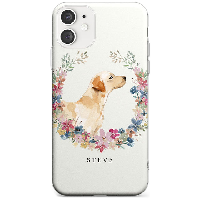 Yellow Labrador - Watercolour Dog Portrait Slim TPU Phone Case for iPhone 11
