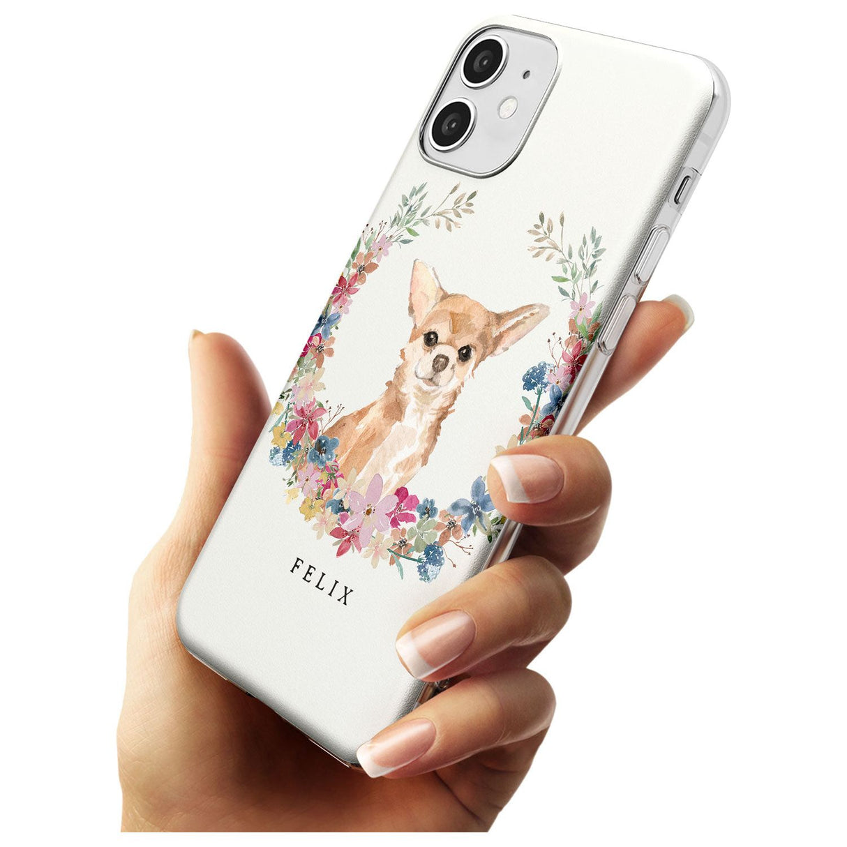 Chihuahua - Watercolour Dog Portrait Slim TPU Phone Case for iPhone 11
