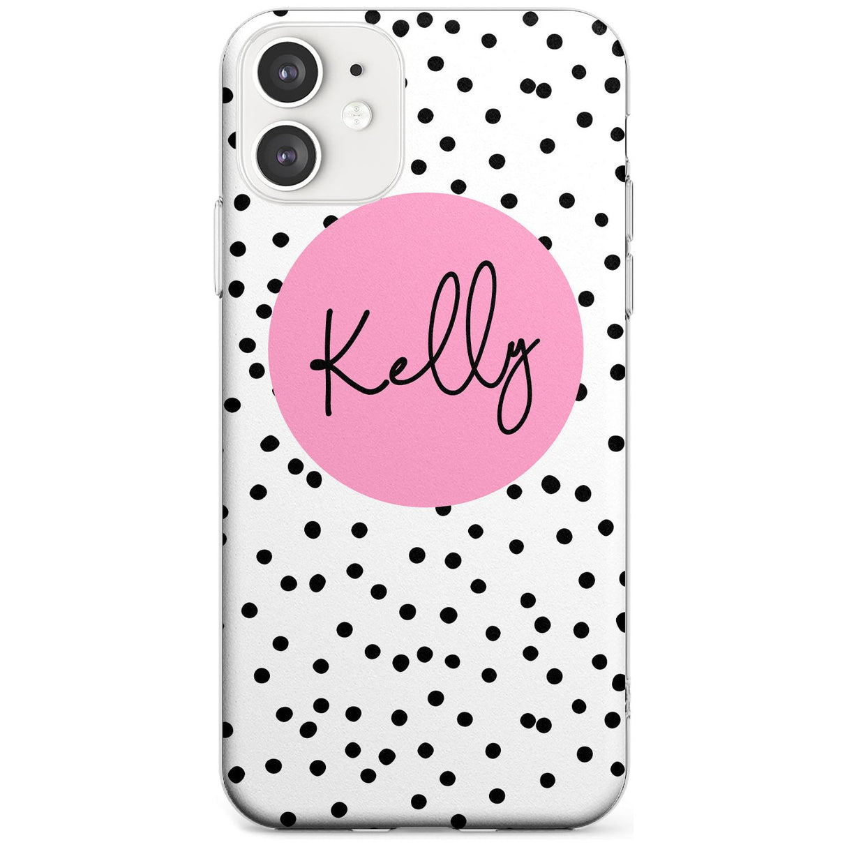 Pink Circle & Dots iPhone Case  Slim Case Custom Phone Case - Case Warehouse