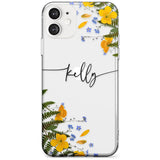 Custom Ferns & Flowers Black Impact Phone Case for iPhone 11