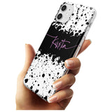 Black & White Paint Splatters iPhone Case   Custom Phone Case - Case Warehouse