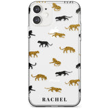 Personalised Jaguar Pattern on Transparent Slim TPU Phone Case for iPhone 11