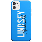 Bold Custom Name: Blue Slim TPU Phone Case for iPhone 11