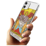 The Lovers Tarot Card - Colour Black Impact Phone Case for iPhone 11