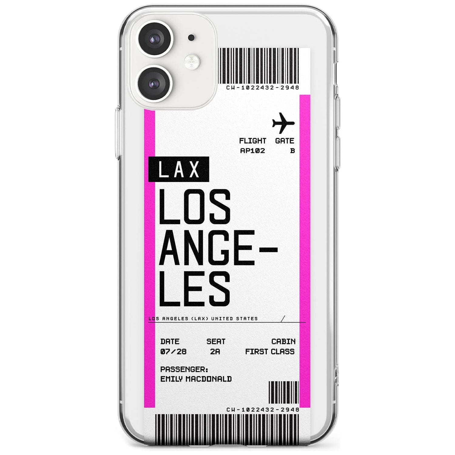 Los Angeles Boarding Pass iPhone Case  Slim Case Custom Phone Case - Case Warehouse