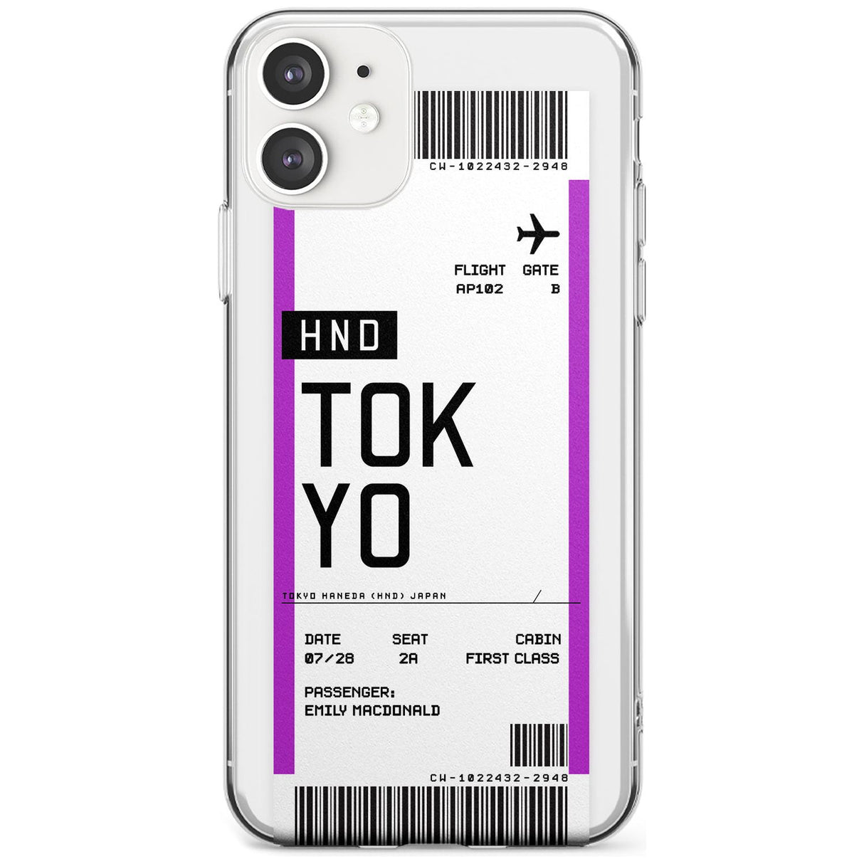 Tokyo Boarding Pass iPhone Case  Slim Case Custom Phone Case - Case Warehouse