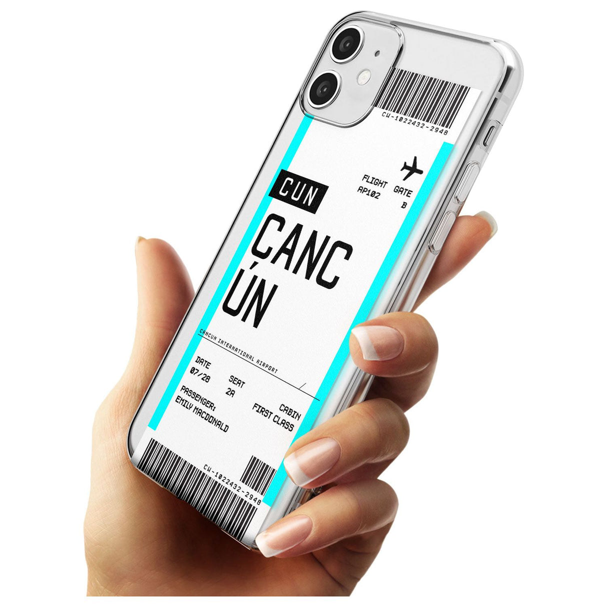 Cancún Boarding Pass iPhone Case   Custom Phone Case - Case Warehouse