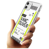 Vancouver Boarding Pass iPhone Case   Custom Phone Case - Case Warehouse