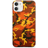 Orange Camo Slim TPU Phone Case for iPhone 11