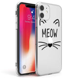 Cat Whiskers Phone Case iPhone 11 / Clear Case,iPhone 12 / Clear Case,iPhone 12 Mini / Clear Case Blanc Space