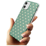 Daisy Pattern - Teal Cute Floral Daisy Design Black Impact Phone Case for iPhone 11