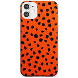 Black & Bright Red Dalmatian Polka Dot Spots Slim TPU Phone Case for iPhone 11