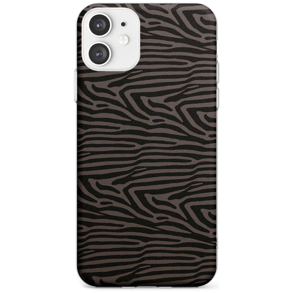 Dark Animal Print Pattern Zebra Slim TPU Phone Case for iPhone 11