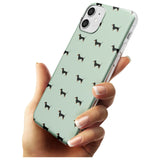 Dachshund Dog Pattern Slim TPU Phone Case for iPhone 11