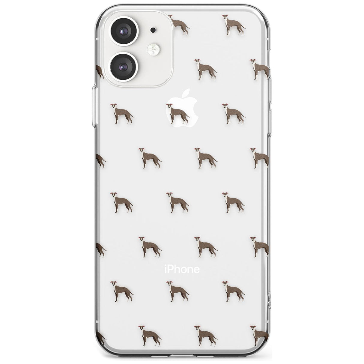 Whippet/Italian Greyhound Dog Pattern Clear Slim TPU Phone Case for iPhone 11