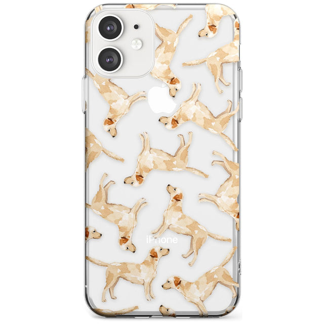 Yellow Labrador Watercolour Dog Pattern