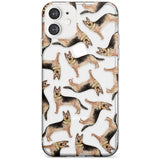 German Shepherd Watercolour Dog Pattern Slim TPU Phone Case for iPhone 11