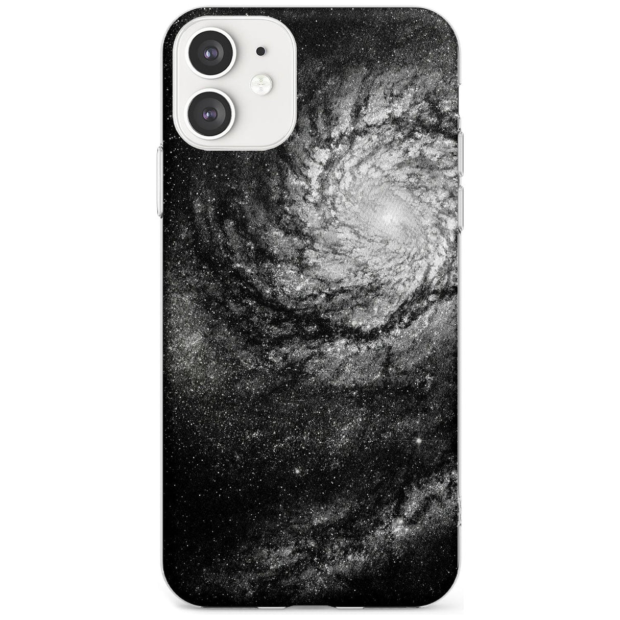 Night Sky Galaxies: Milky Way Galaxy Phone Case iPhone 11 / Clear Case,iPhone 12 / Clear Case,iPhone 12 Mini / Clear Case Blanc Space