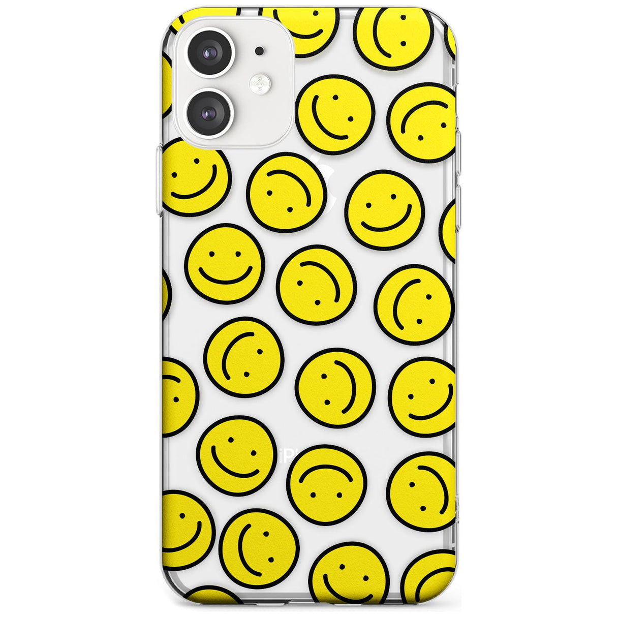 Happy Face Clear Pattern iPhone Case  Slim Case Phone Case - Case Warehouse