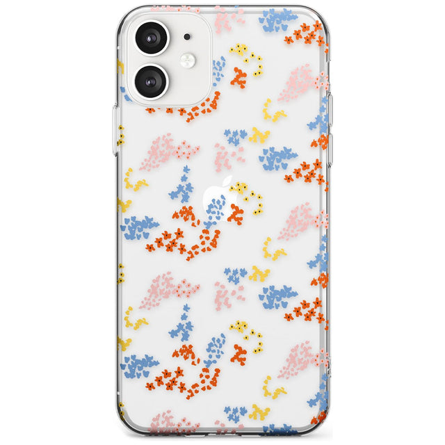 Small Flower Mix: Transparent Black Impact Phone Case for iPhone 11