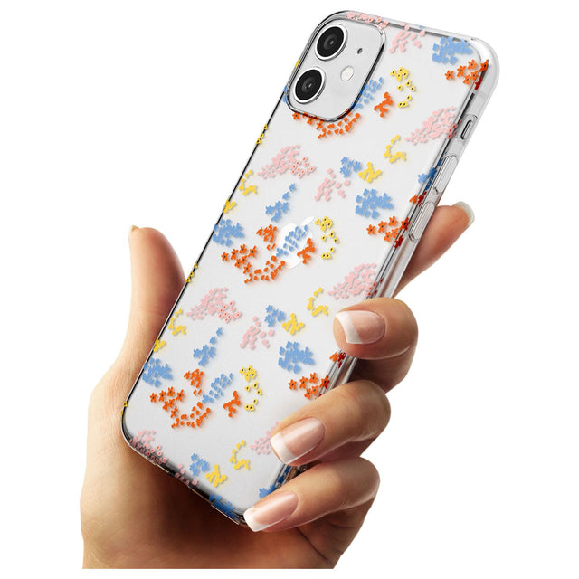 Small Flower Mix: Transparent Black Impact Phone Case for iPhone 11