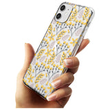 Yellow Leaves Transparent Floral Slim TPU Phone Case for iPhone 11