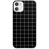 Simplistic Large Grid Pattern Black Slim TPU Phone Case for iPhone 11