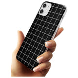 Simplistic Large Grid Pattern Black Slim TPU Phone Case for iPhone 11