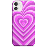 Pink Heart Illusion Slim TPU Phone Case for iPhone 11