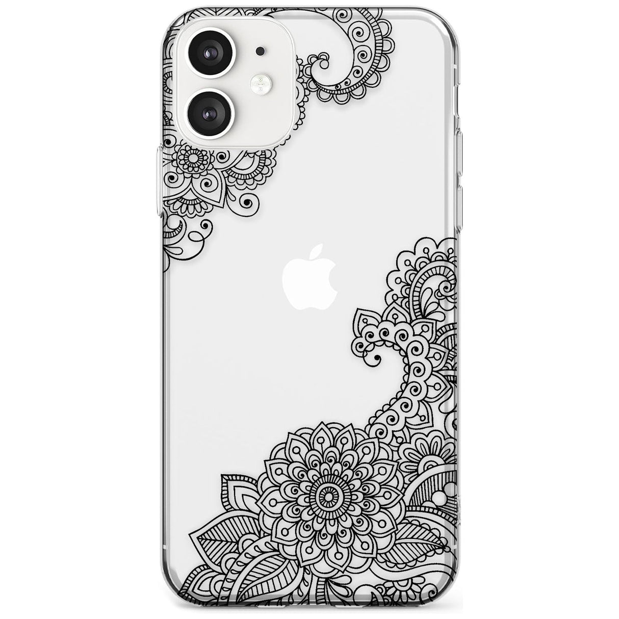 Black Henna Botanicals Slim TPU Phone Case for iPhone 11