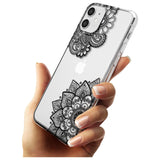 Black Henna Florals Slim TPU Phone Case for iPhone 11