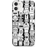 Monochrome Heads Phone Case iPhone 12 / Clear Case,iPhone 12 Mini / Clear Case,iPhone 11 / Clear Case Blanc Space