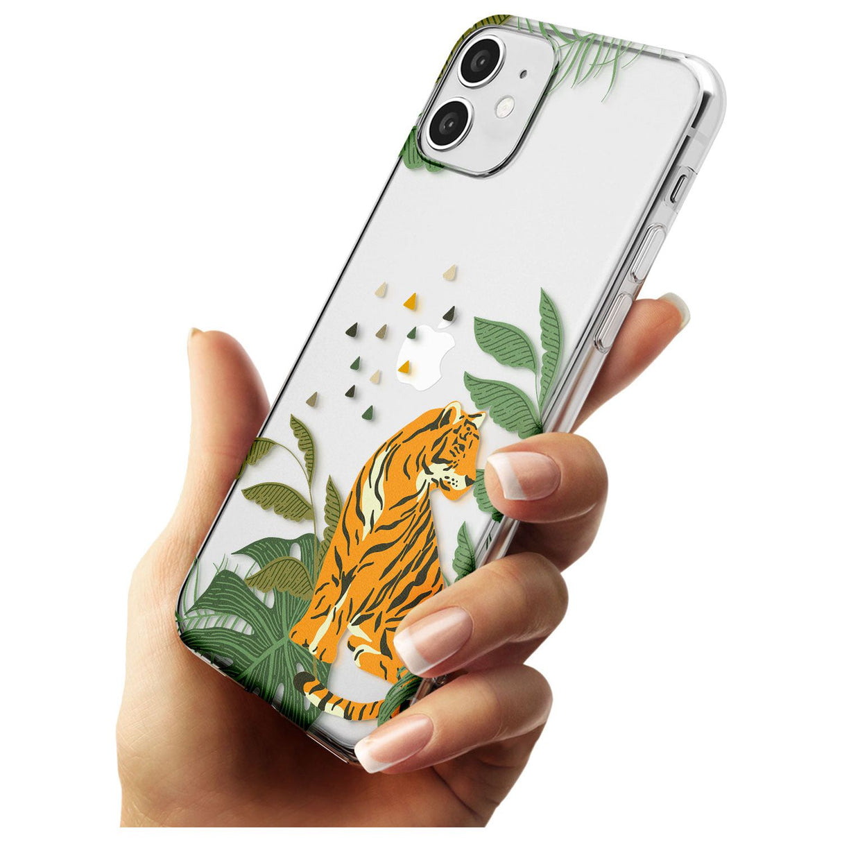 Large Tiger Clear Jungle Cat Pattern Slim TPU Phone Case for iPhone 11