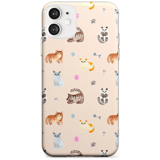 Cats with Toys Black Impact Phone Case for iPhone 11