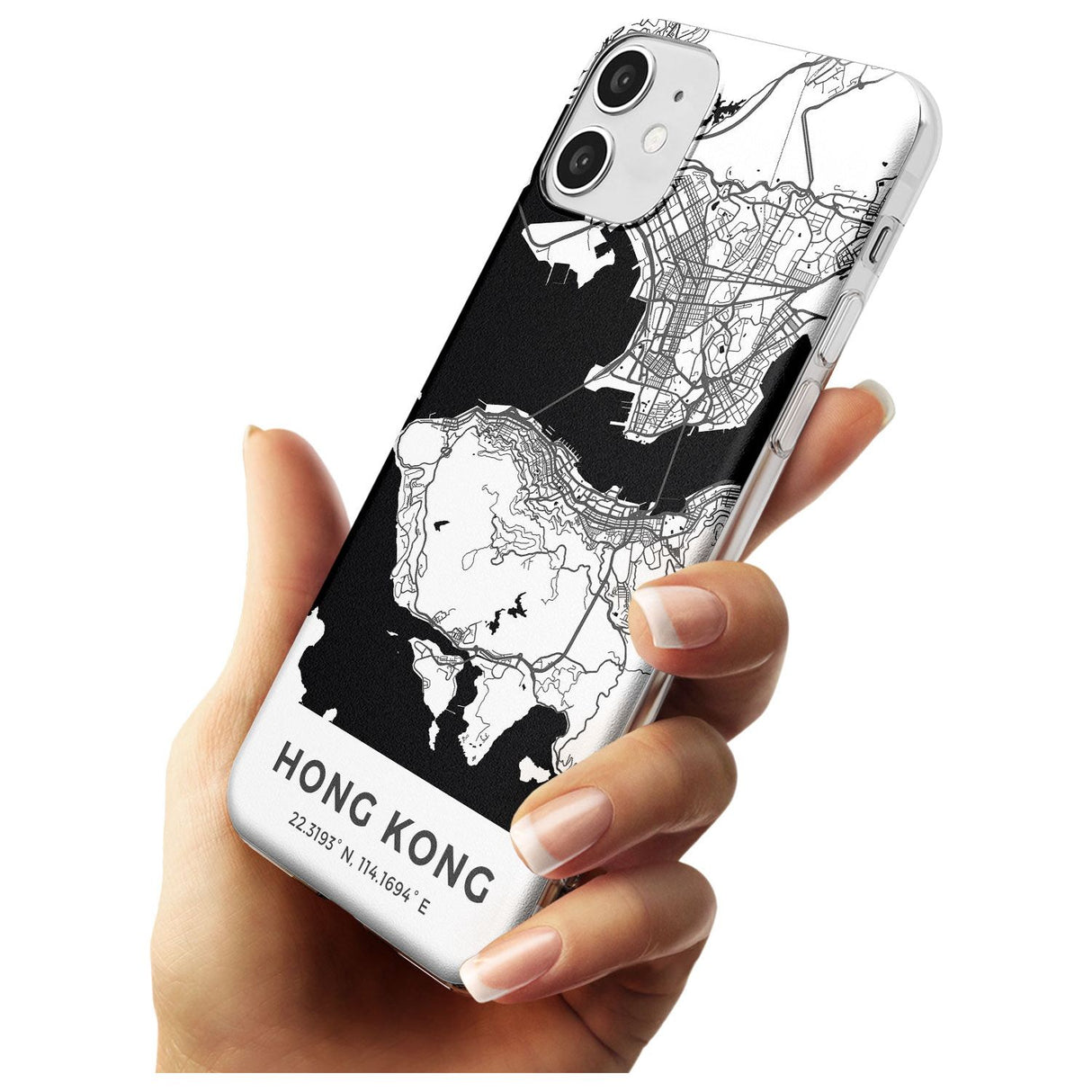 Map of Hong Kong Slim TPU Phone Case for iPhone 11