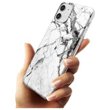 Black & White Stormy Marble Slim TPU Phone Case for iPhone 11