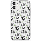 Watercolour Panda Pattern Black Impact Phone Case for iPhone 11