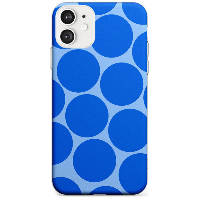 Abstract Retro Shapes: Blue Dots Black Impact Phone Case for iPhone 11